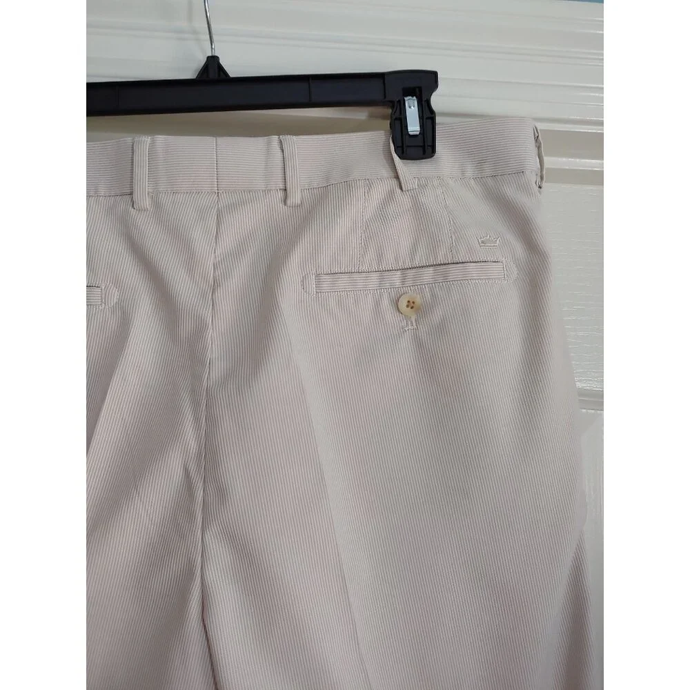 Peter Millar Wicking Tan Stripe Golf Outdoor Mens Shorts 35